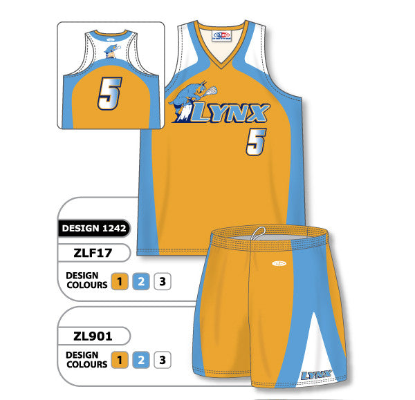 Athletic Knit Custom Sublimated Girls Racer Back Lacrosse Uniform Set Design 1242 (ZLFS17-1242)